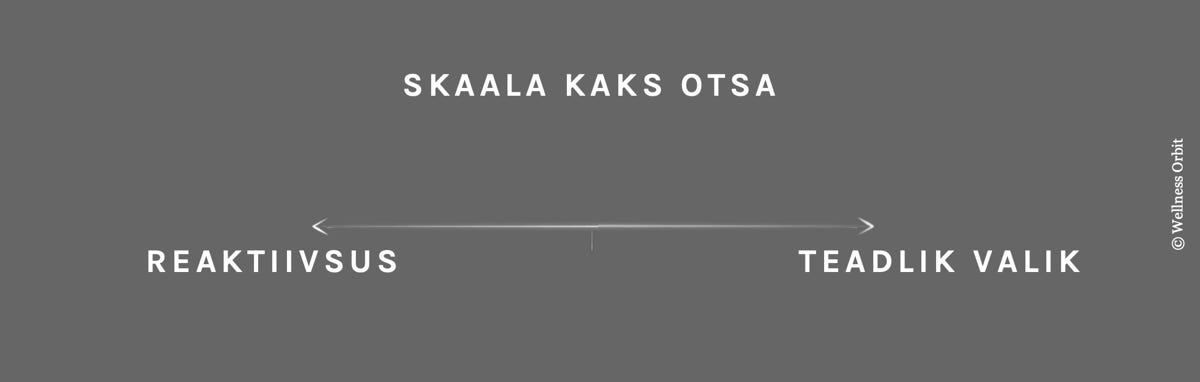 Reaktiivus välistab teadlikud valikud, reaktiivsus ja teadlik valik on sama skaala kaks erinevat otsa